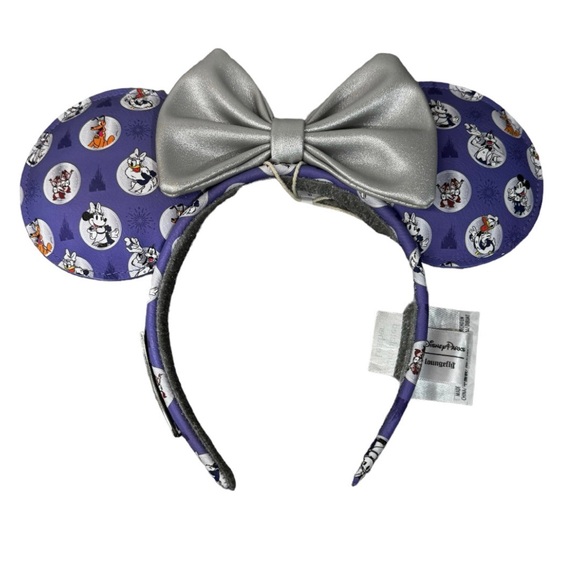 Disney100 Platium and Purple Mickey & Friends Loungefly Minnie Ear Headband